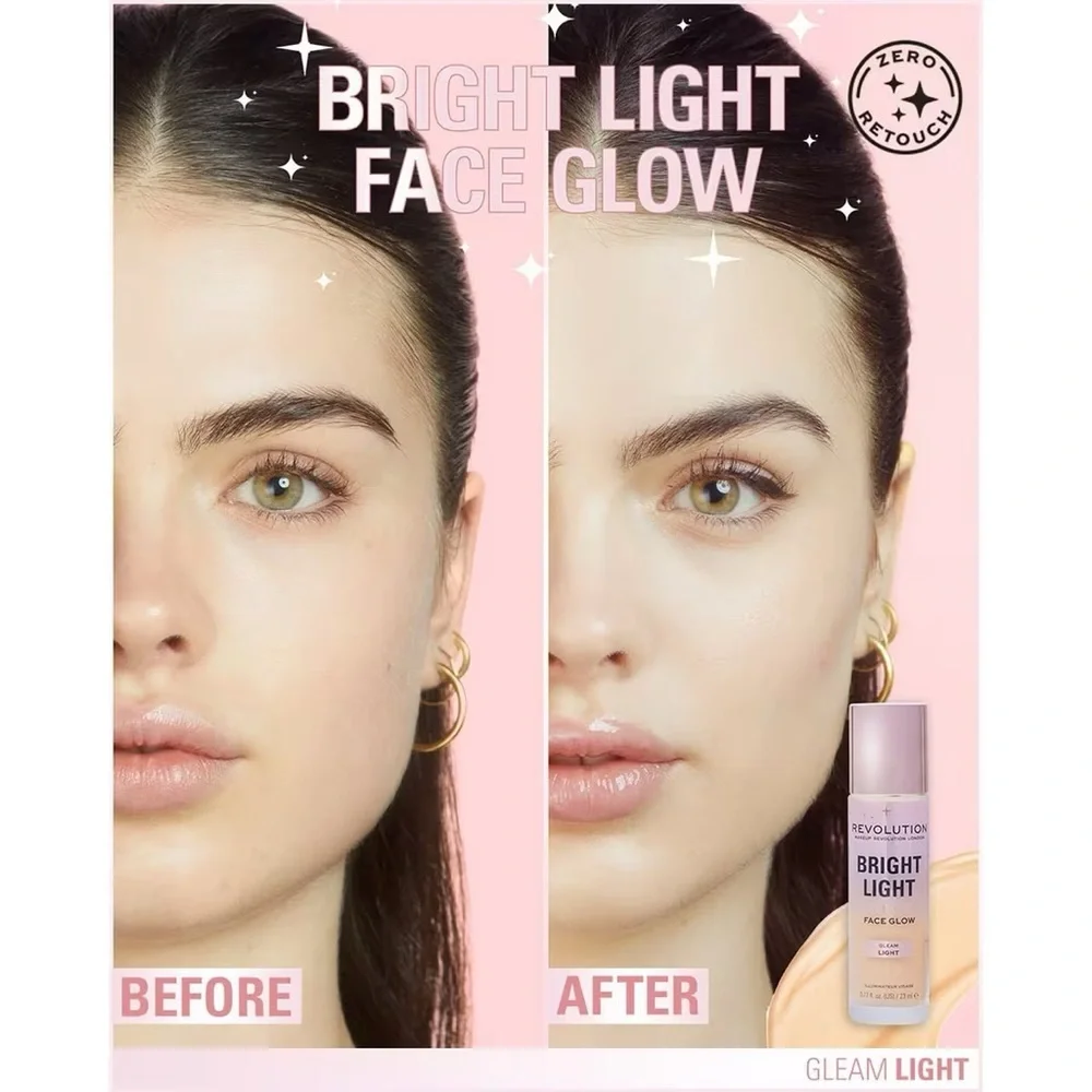 Revolution Beauty Bright Light Face Glow, Gleam - Light, NEW